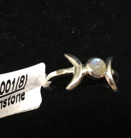 Triple Goddess Moonstone Ring