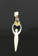 Goddess Silver Pendant - small -
