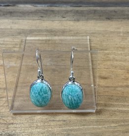 Amazonite Oval Earring