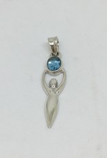 Goddess Silver Pendant - small -