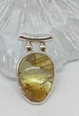 Citrine Oval Silver Pendant