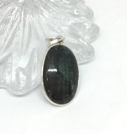 Matrix Opal Oval Silver Pendant