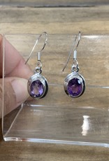 Faceted Amethyst Earrings