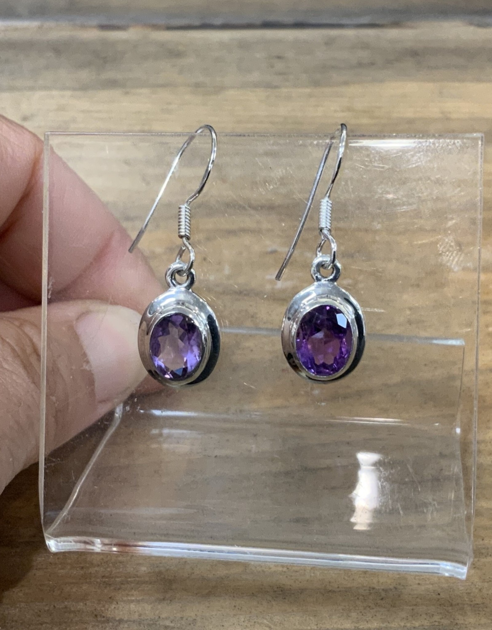 Faceted Amethyst Earrings