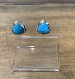 Turquoise Triangle Stud Earrings