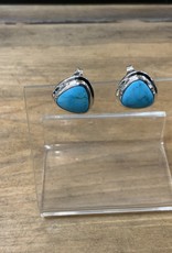 Turquoise Triangle Stud Earrings