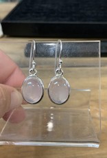 Rose Quartz Oval Earrings