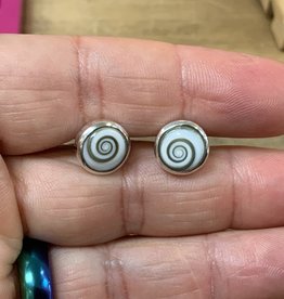 Nautilus Shell Spiral Stud Earrings