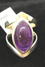 Open Band Ring - amethyst