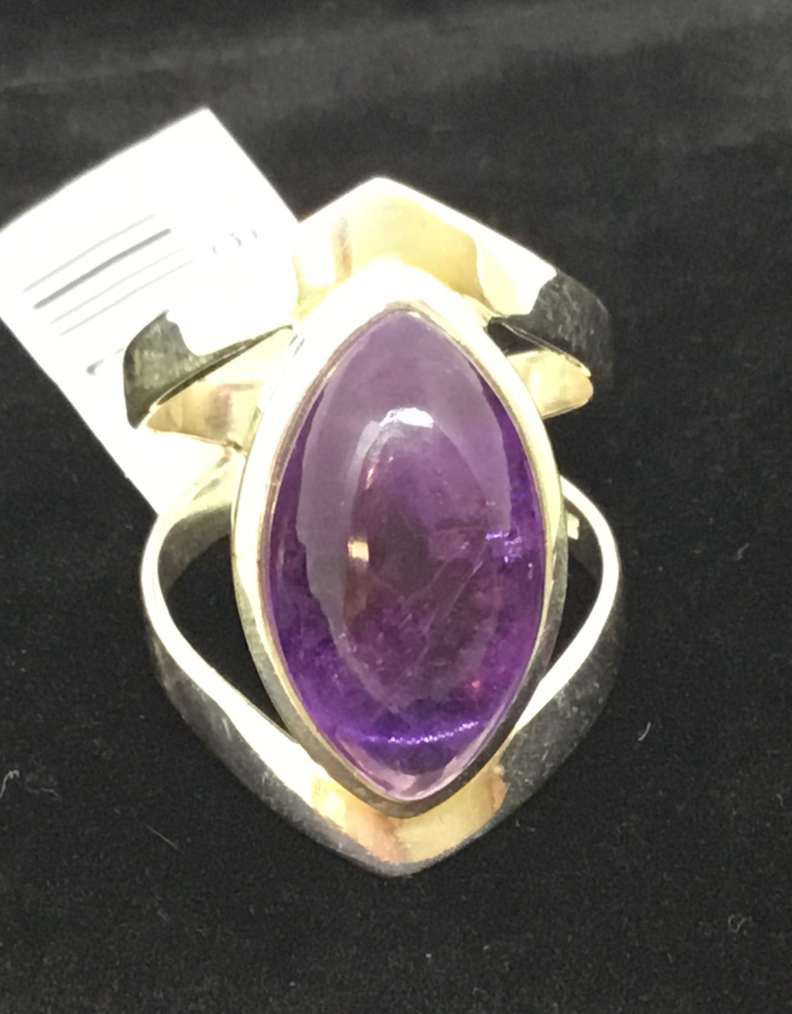 Open Band Ring - amethyst