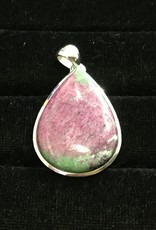 Ruby Zoisite Silver Pendant