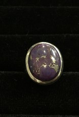 Purple Turquoise Silver Ring