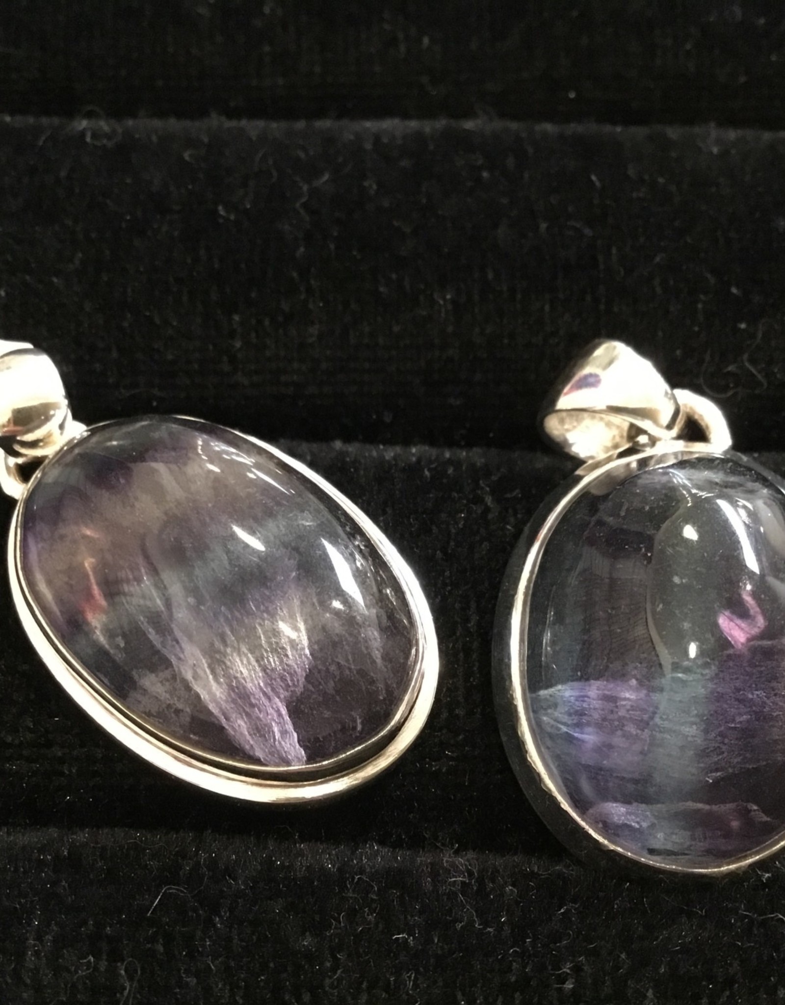 Fluorite Silver Pendant