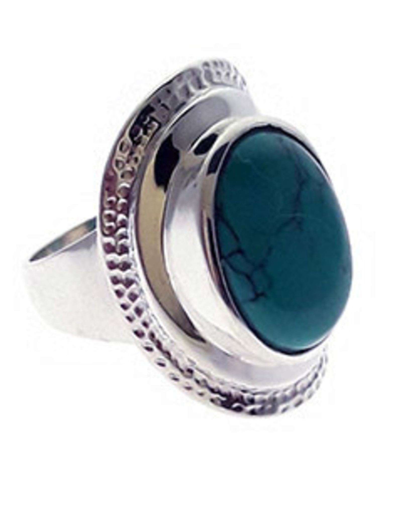 Tourquoise Ring Shield of Goodness Sterling Silver Size 9