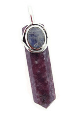 Lepidolite Point with Moonstone