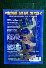 Peace Chrome Metal Sticker