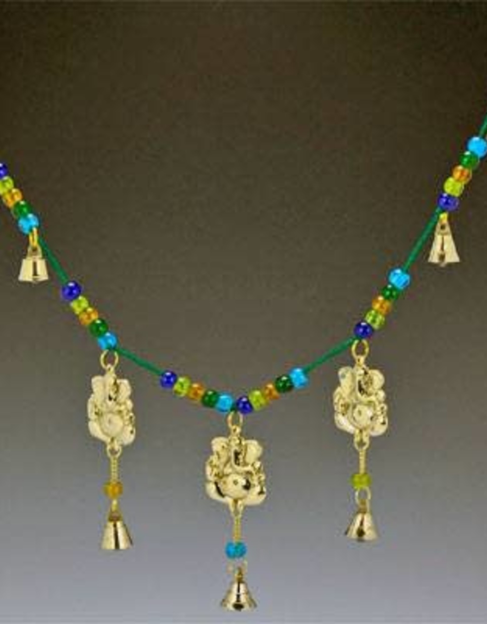 Windchime 3-Ganesh - Brass Chime & Beads