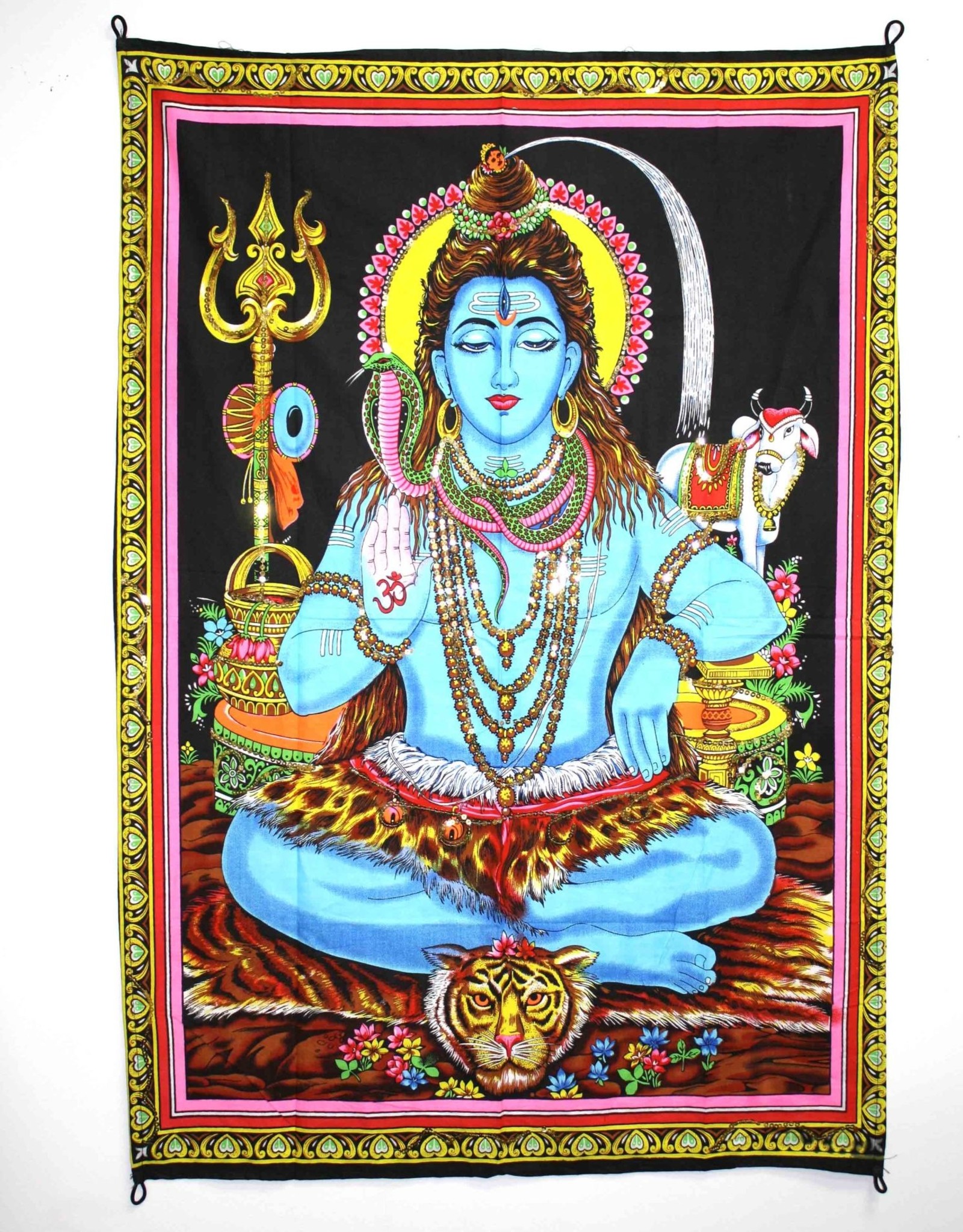 Tapestry Hand Painted Shiva