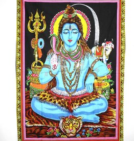 Tapestry Hand Painted Shiva
