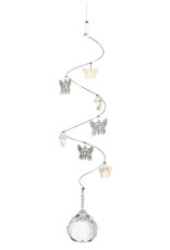 Crystal Spiral Mobiles - Pewter Charms