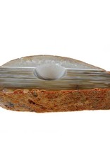 Agate Sliced Candle Holder