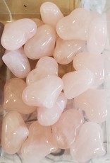 Rose Quartz Puff Heart 25 mm