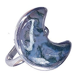 Mossagate Moon Ring Mossagate Moon Ring