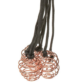 Copper Spiral Cage Necklace