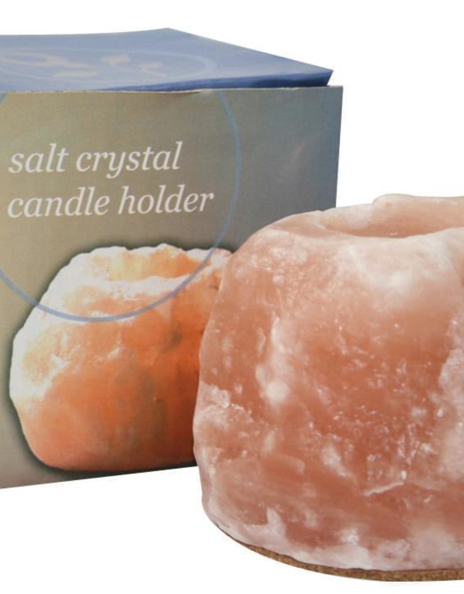 Himalayan Salt Crystal Candle Holder [Small] 4" Diameter