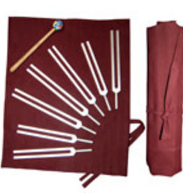 Chakra Tuning Fork Set - 7 piece set w/ info