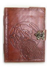 Journal Leather 5x7 w/wolf/moon lock