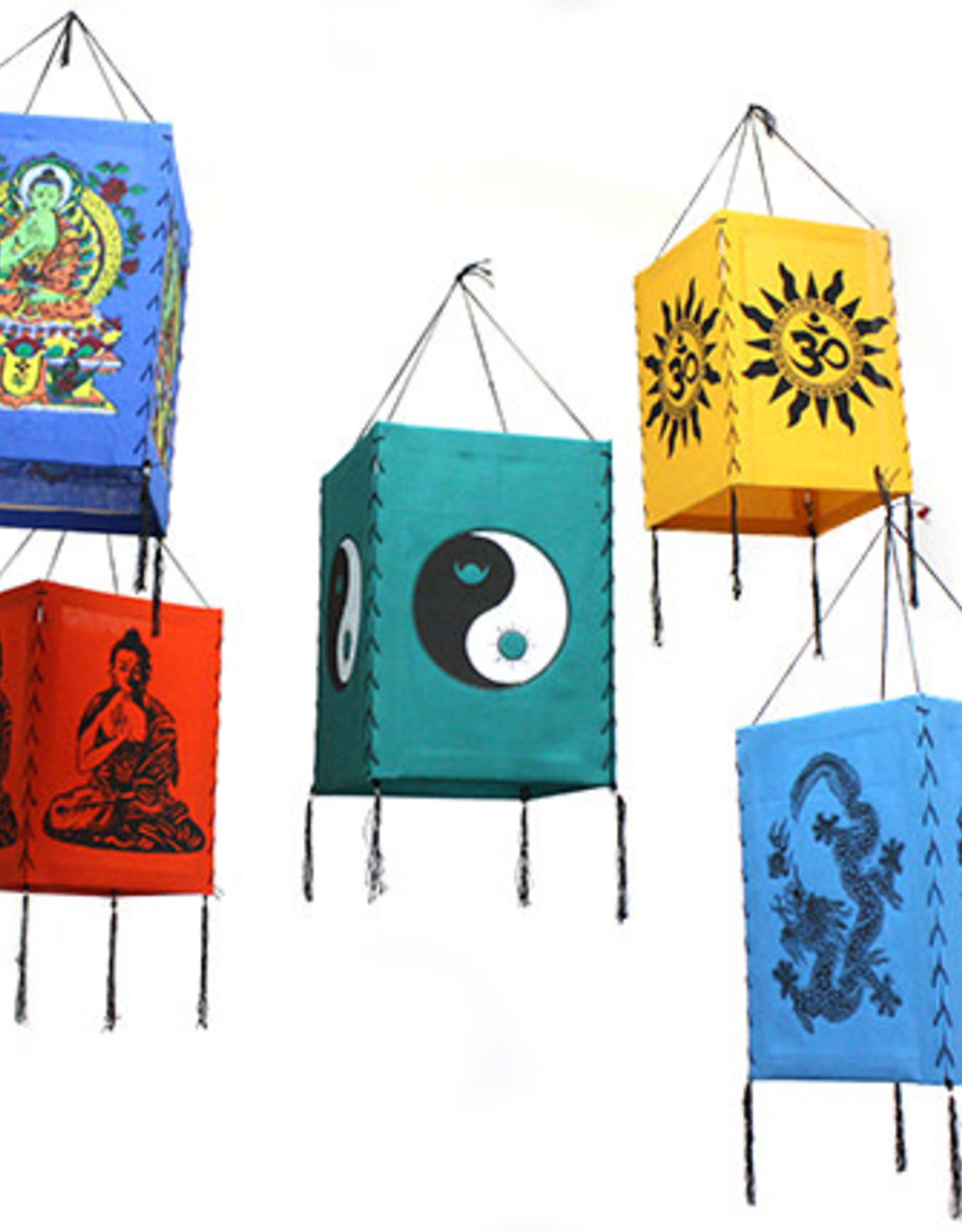 Lantern Tibetan Cotton Hand Made 10x7"