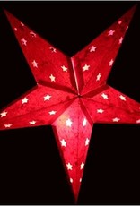 Paper Star Lantern Red Batik