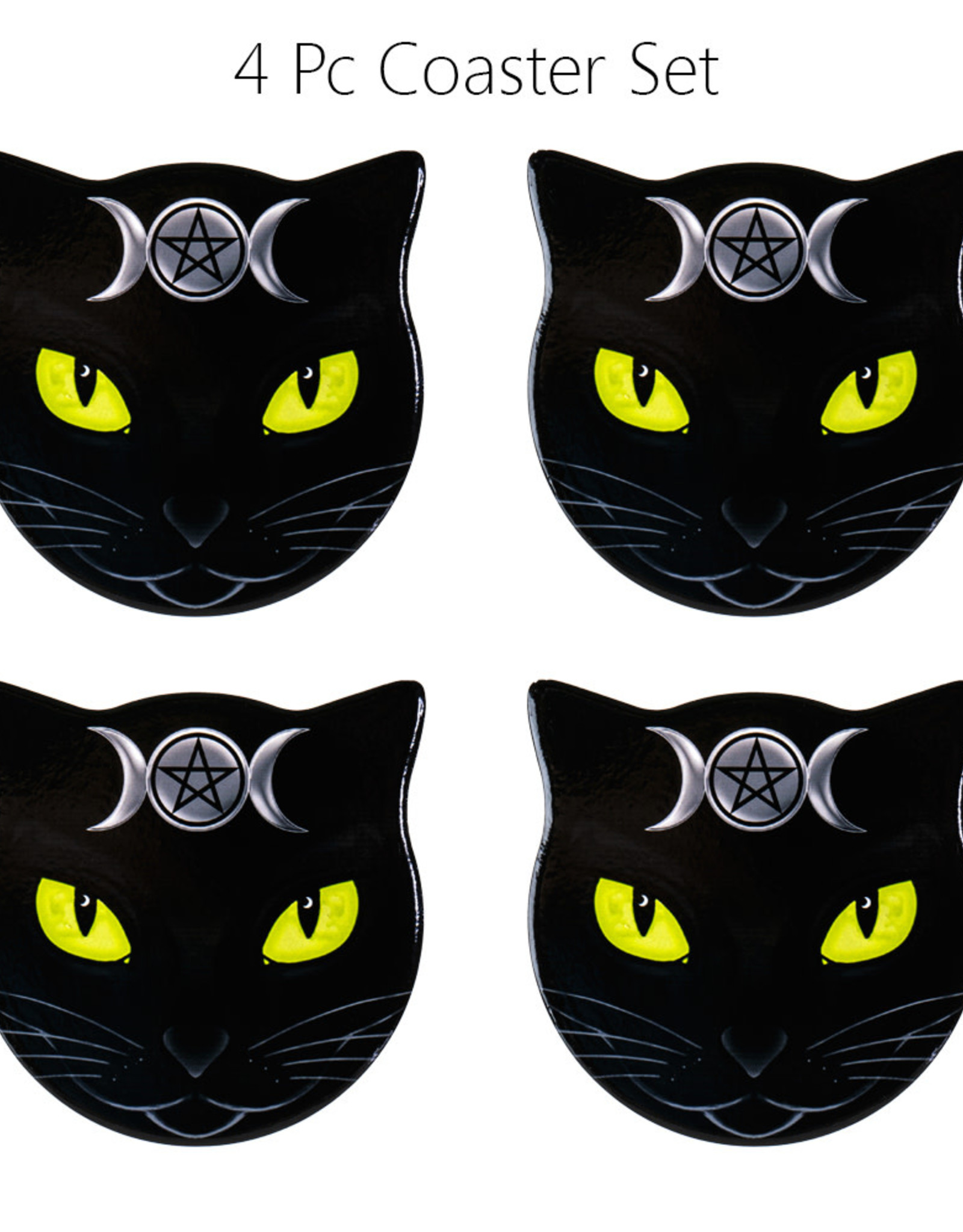 Triple Moon Cat Coaster Set 4