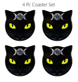 Triple Moon Cat Coaster Set 4
