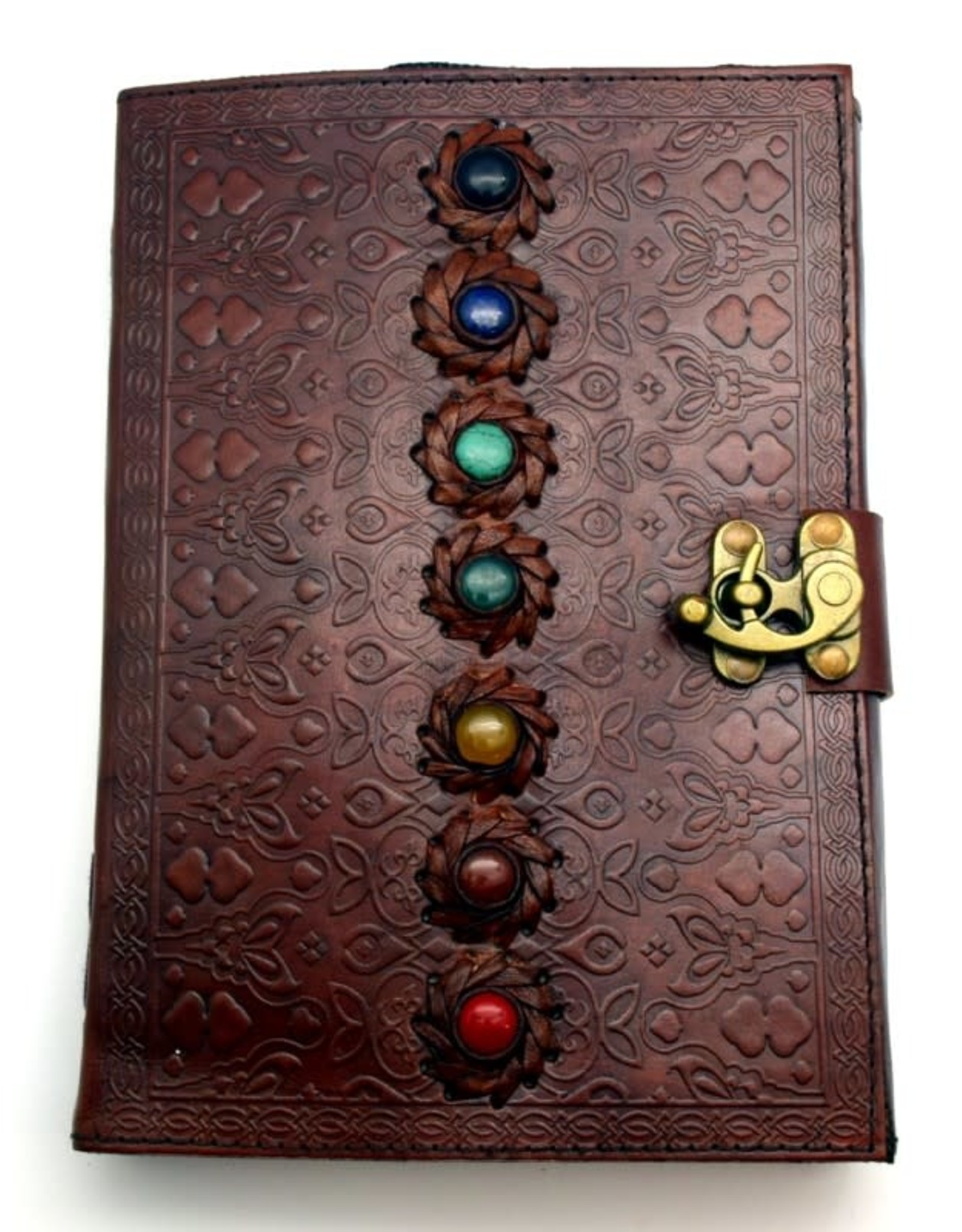 Journal Leather Embossed Leather Chakra 7 x 10"