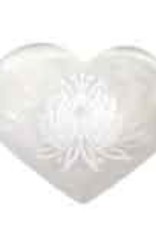 Selenite Engraved Palm Stone