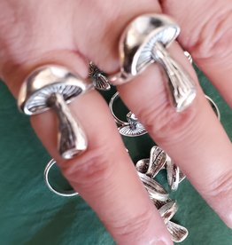 Mushroom Ring - Silver Plated