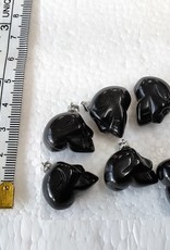 Obsidian Skull Pendant