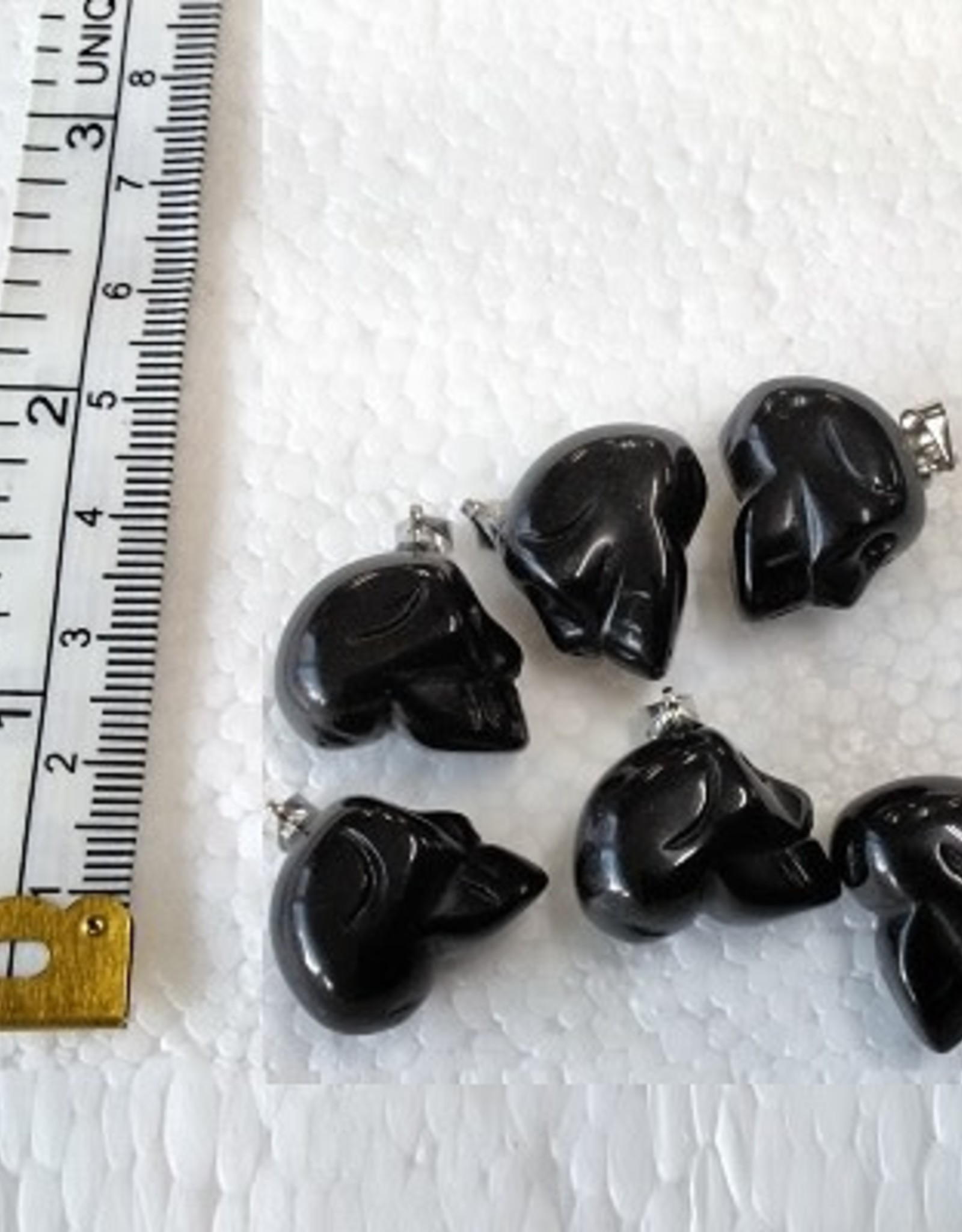 Obsidian Skull Pendant