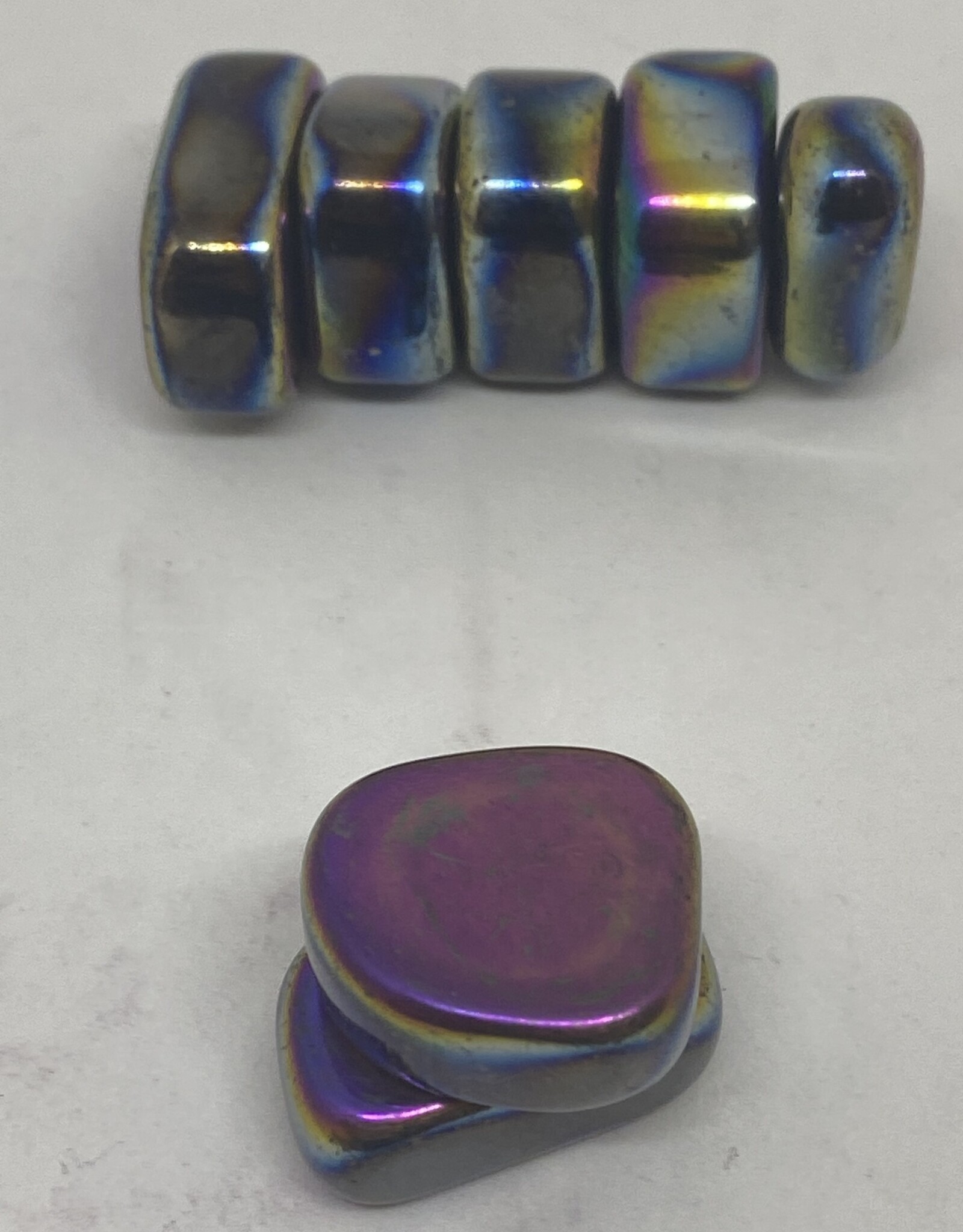 Rainbow magnetic Hematite Tumbled Stone - 1 Piece