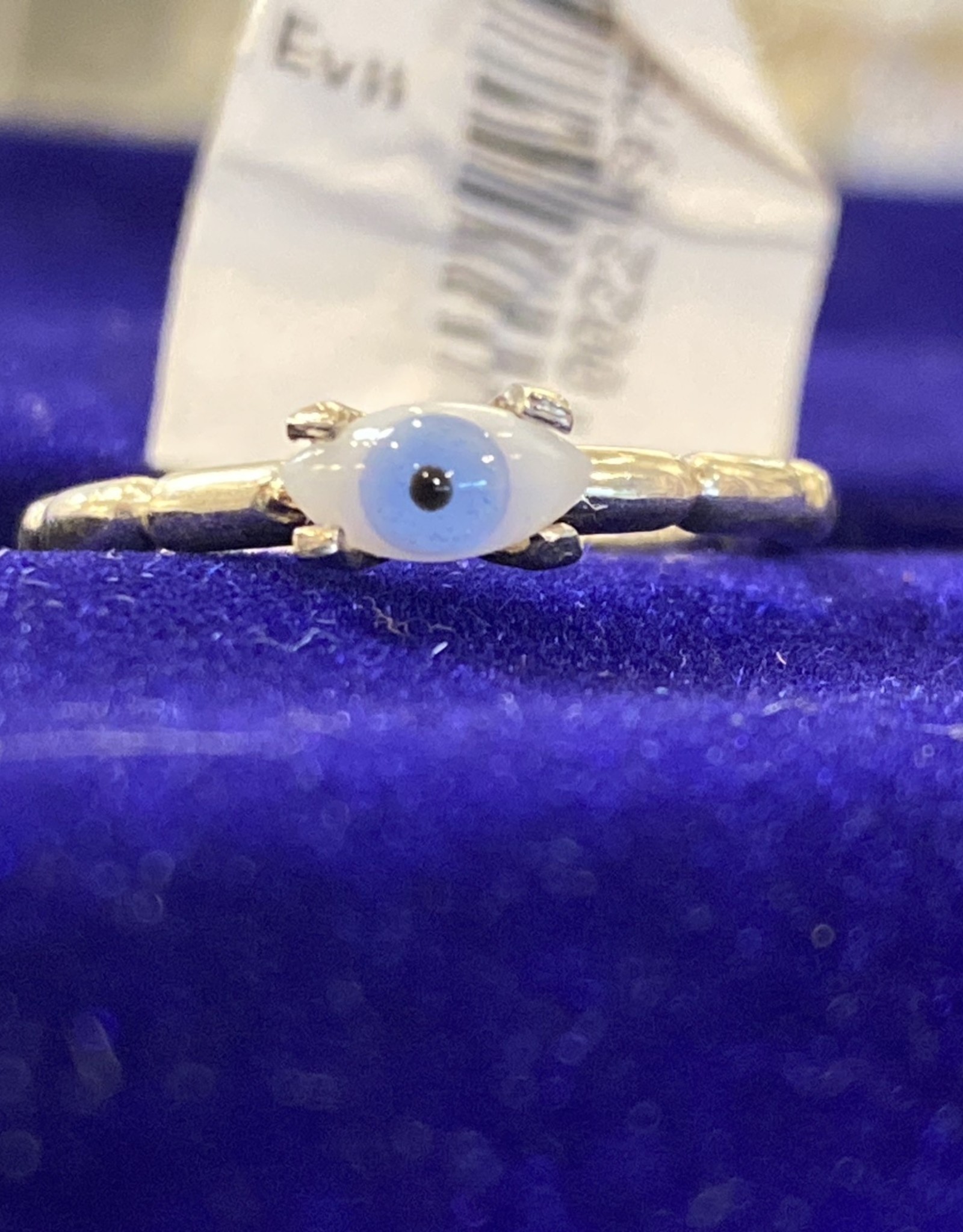 Small Silver Evil Eye Ring