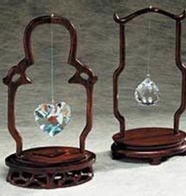 Wood Clover Loop Stand, window crystal