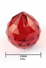 Window Crystal - 20mm Bordeaux Red Ball