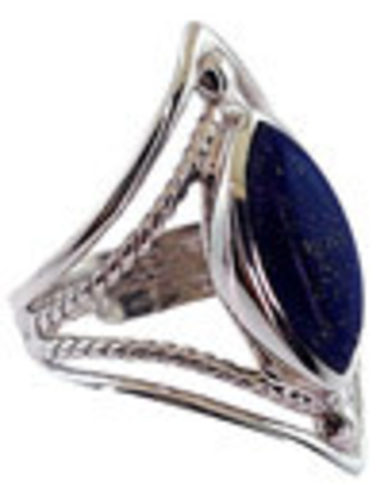 Lapis Lazuli Stone Gallery Ring