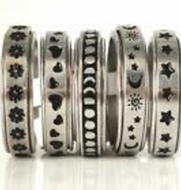 Spinner Ring Mixed Styles Stainless Steel