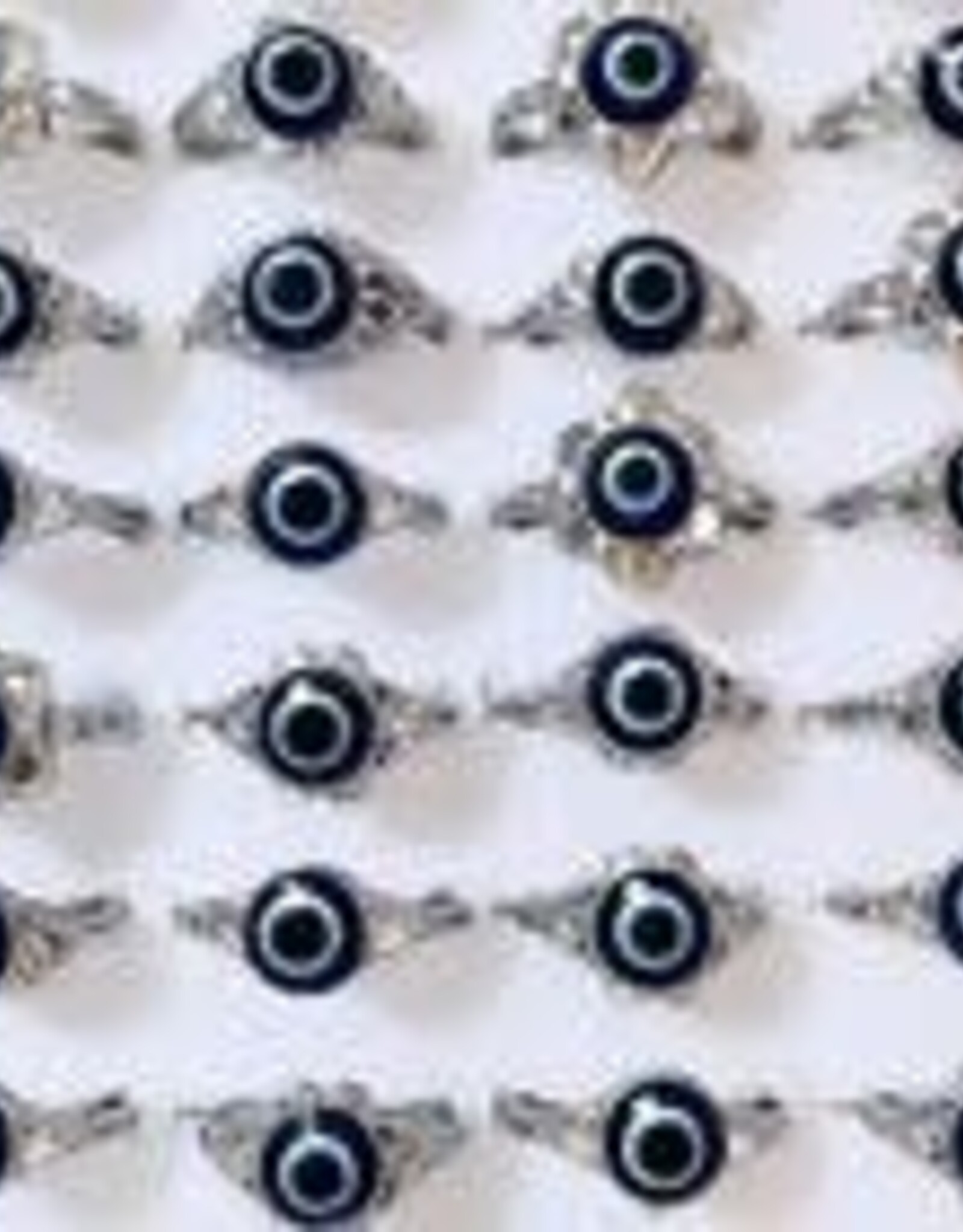 Evil Eye Silver Alloy Ring Assorted Sizes