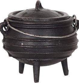 Large Black Cast Iron Cauldron (5.25in)