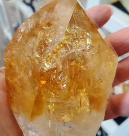 Citrine Polished Point, lots of rainbows