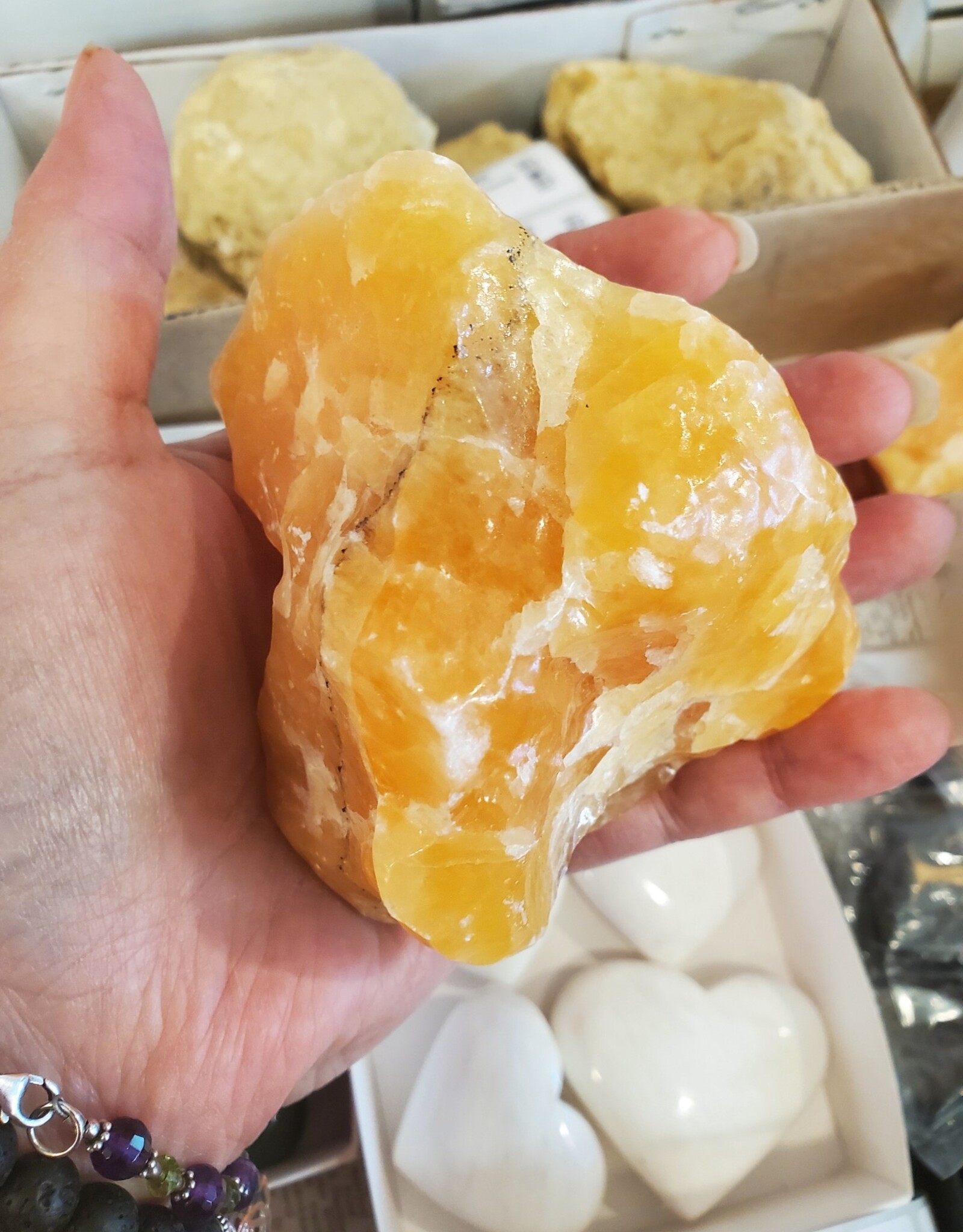 Orange Calcite Chunk